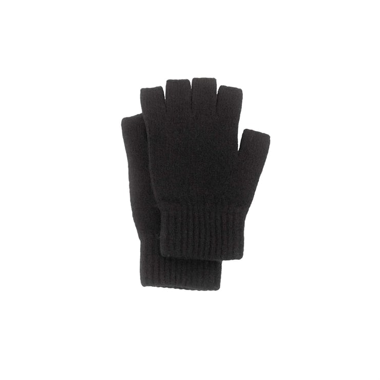 Men's Essential Lambswool Fingerless Gloves